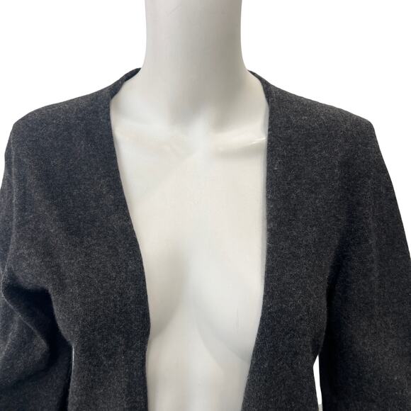 CHANEL 1999A Charcoal Gray Cashmere Wrap Cardigan Sweater Set sz FR 38/6-42/10 - Picture 7 of 16